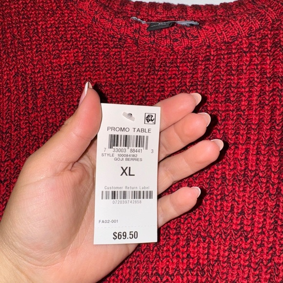 INC International Concepts Men's Red Crewneck Sweater Sz XL - Picture 5 of 7